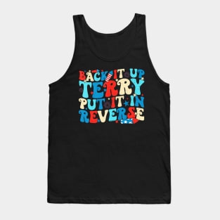 Groovy Back Up Terry Put It In Reverse Firework 4th Of July Tank Top